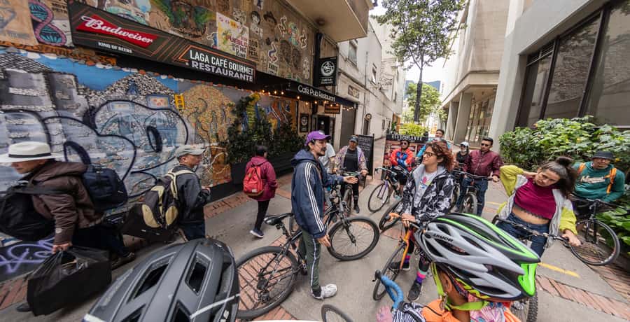 Biking in Full Color: Urban Art Bike Tour - How bike lanes and Ciclovía Sundays change the ride