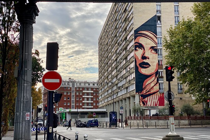 Paris Street Art, smartphone audioguided tour - Stop 3 at Place Pinel: works by global street art names