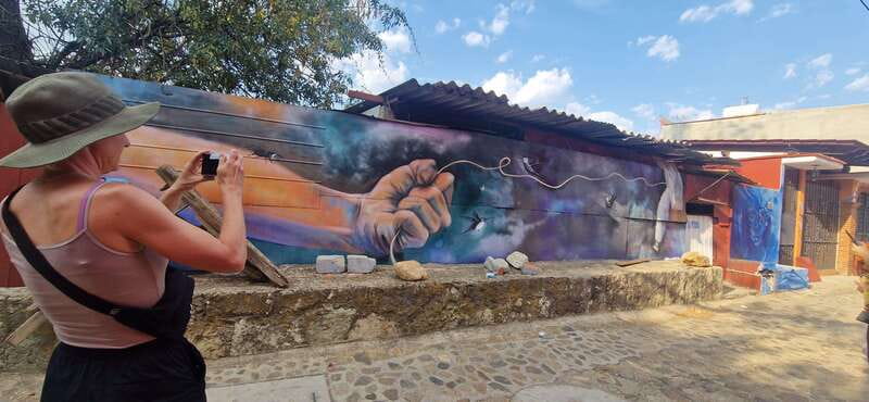 Street Art with an artist - The ending at talleres: woodblock printing and craft culture