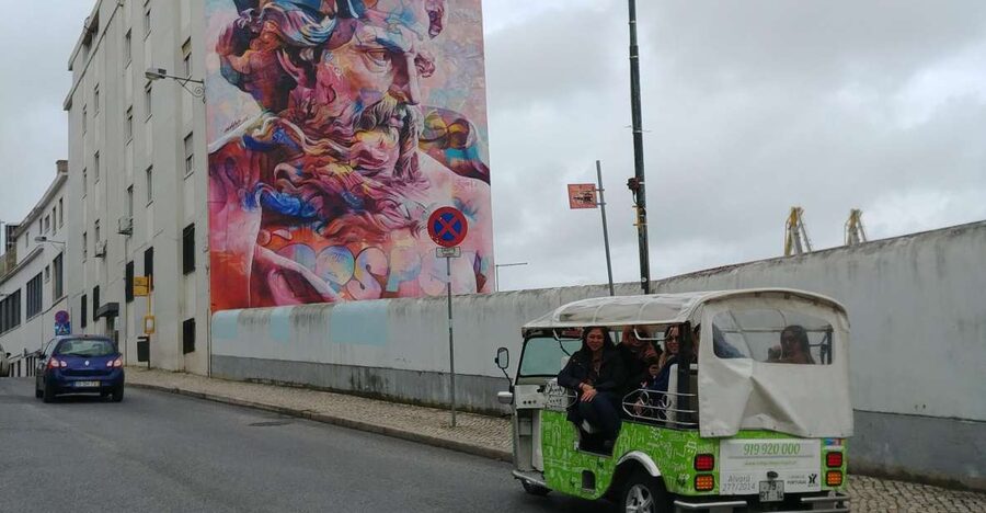Tuk Tuk Lisbon: Street Art 2-Hour - The Route in Order: From Vhils & Shepard Fairey to Santa Justa Lift